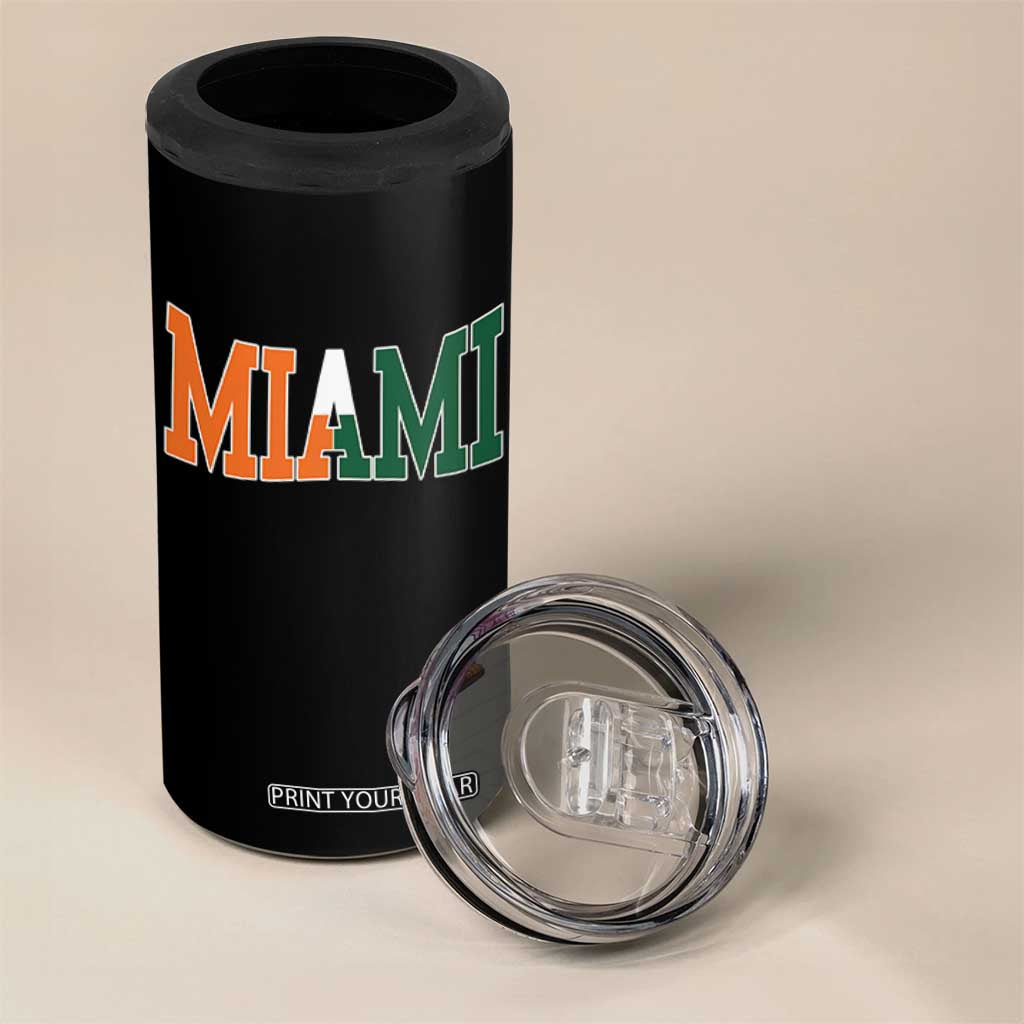 Retro Miami 4 in 1 Can Cooler Tumbler Florida FL Vintage Classic Athletic Sports TS10 Print Your Wear
