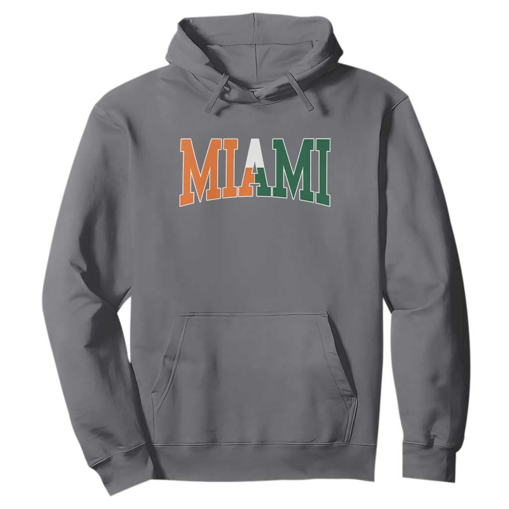 Retro Miami Hoodie Florida FL Vintage Classic Athletic Sports TS10 Charcoal Print Your Wear