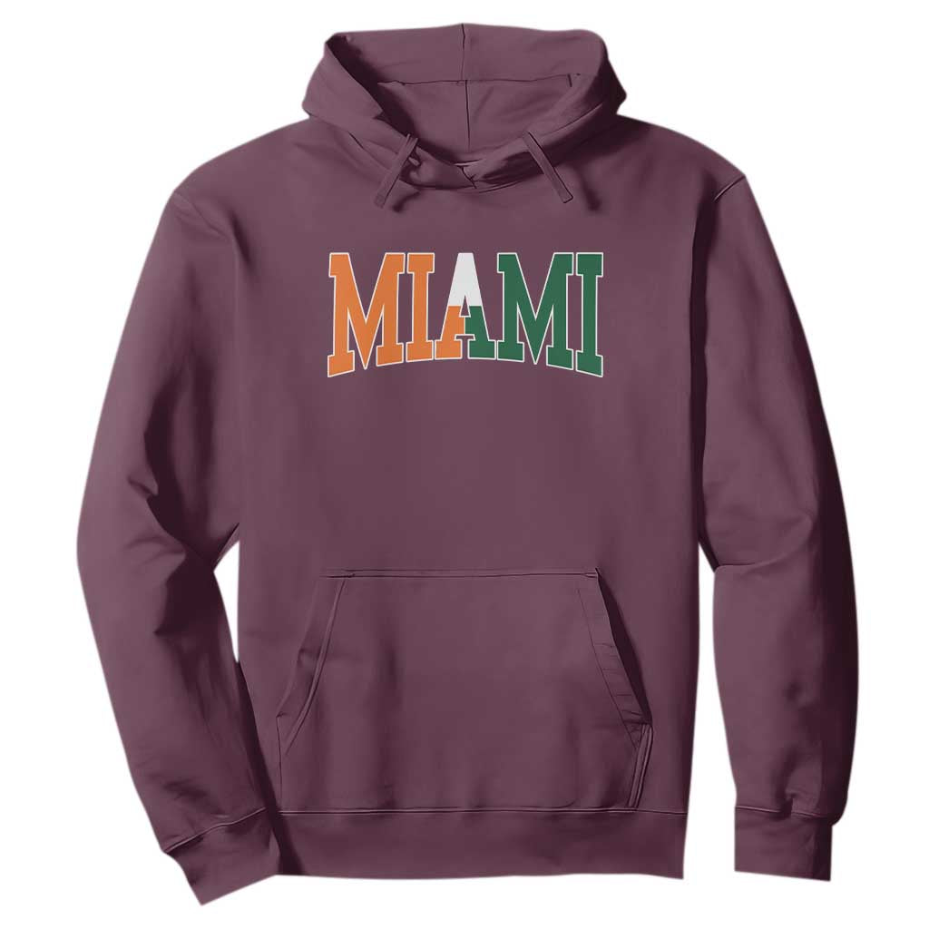 Retro Miami Hoodie Florida FL Vintage Classic Athletic Sports TS10 Maroon Print Your Wear
