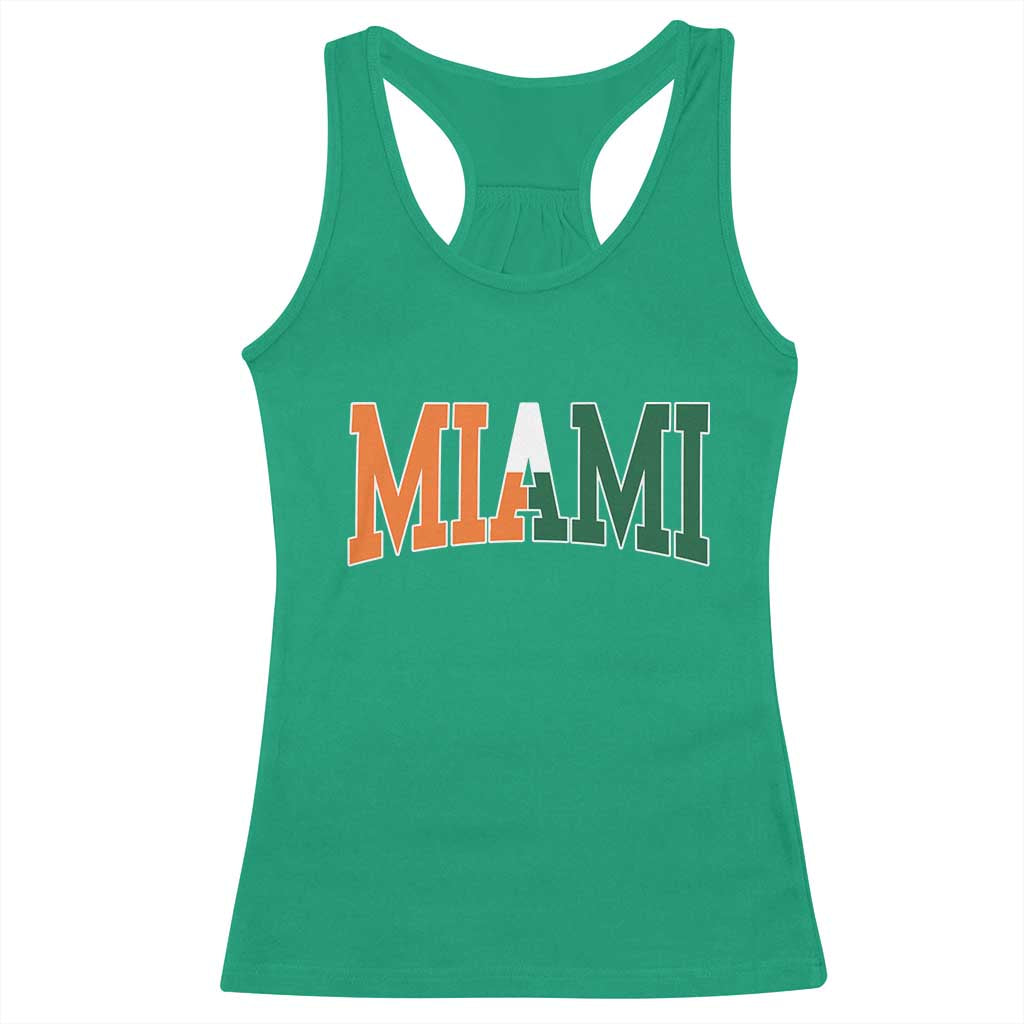 Retro Miami Racerback Tank Top Florida FL Vintage Classic Athletic Sports TS10 Irish Green Print Your Wear