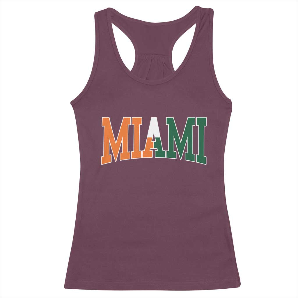 Retro Miami Racerback Tank Top Florida FL Vintage Classic Athletic Sports TS10 Maroon Print Your Wear