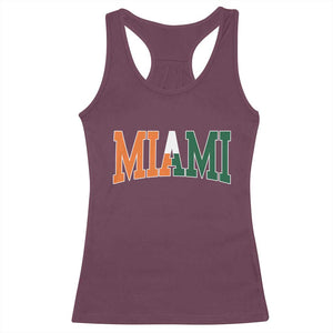 Retro Miami Racerback Tank Top Florida FL Vintage Classic Athletic Sports TS10 Maroon Print Your Wear