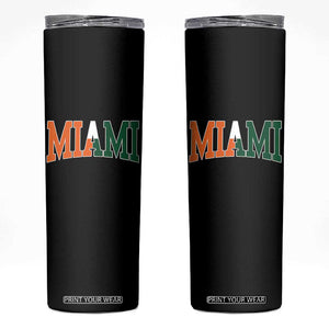 Retro Miami Skinny Tumbler Florida FL Vintage Classic Athletic Sports TS10 Black Print Your Wear