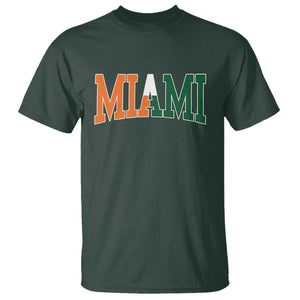 Retro Miami T Shirt Florida FL Vintage Classic Athletic Sports TS10 Dark Forest Green Print Your Wear