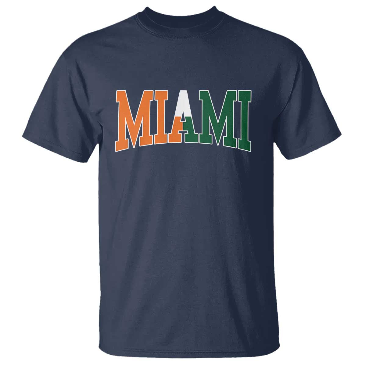 Retro Miami T Shirt Florida FL Vintage Classic Athletic Sports TS10 Navy Print Your Wear