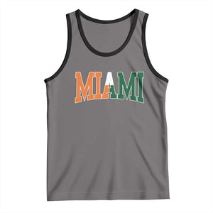 Retro Miami Tank Top Florida FL Vintage Classic Athletic Sports TS10 Deep Heather Black Print Your Wear