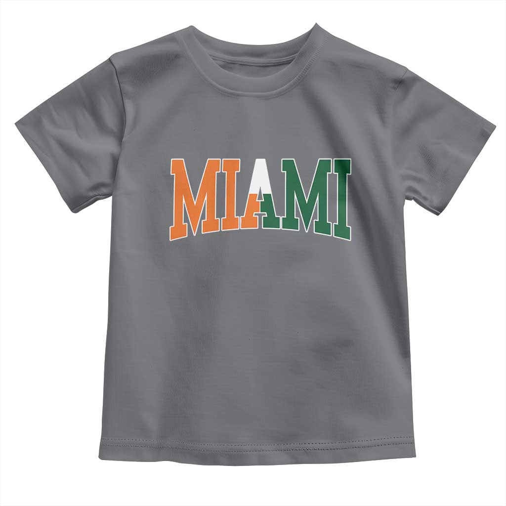 Retro Miami Toddler T Shirt Florida FL Vintage Classic Athletic Sports TS10 Charcoal Print Your Wear