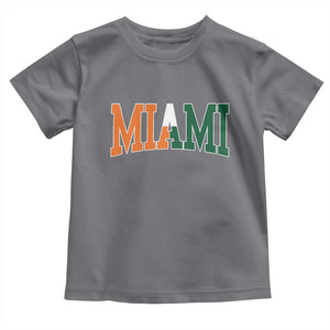 Retro Miami Toddler T Shirt Florida FL Vintage Classic Athletic Sports TS10 Charcoal Print Your Wear