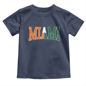 Retro Miami Toddler T Shirt Florida FL Vintage Classic Athletic Sports TS10 Navy Print Your Wear