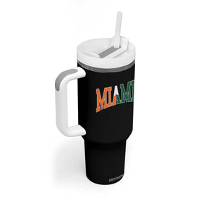Retro Miami Tumbler With Handle Florida FL Vintage Classic Athletic Sports TS10 Print Your Wear