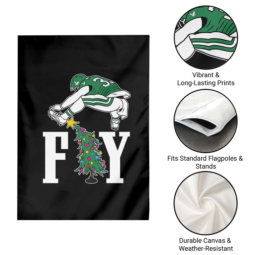 Christmas Philly Lover Garden Flag Barkley Backwards Hurdle Xmas Tree TS10 Print Your Wear