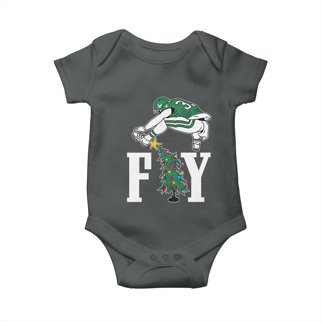 Christmas Philly Lover Baby Onesie Barkley Backwards Hurdle Xmas Tree TS10 Dark Heather Print Your Wear