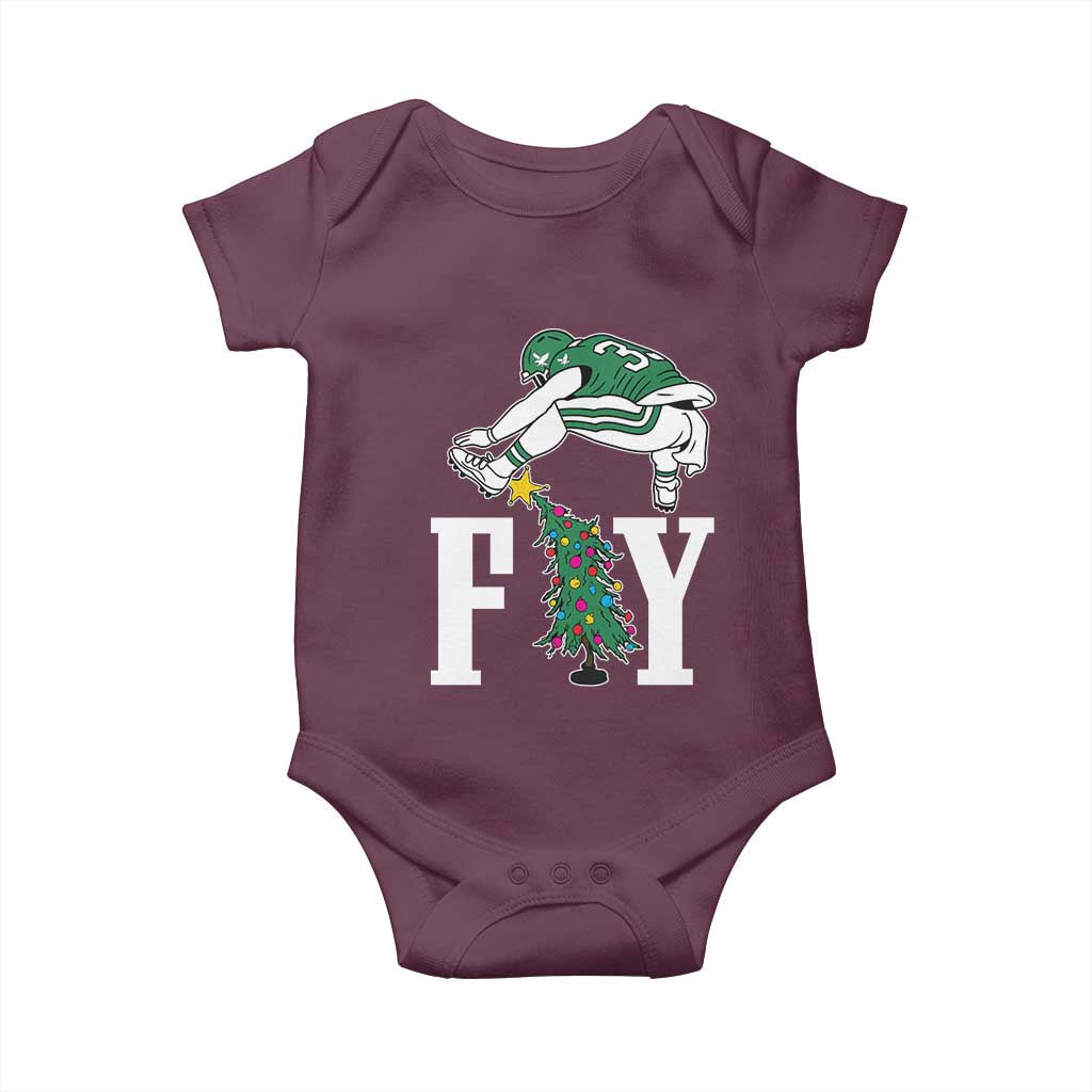 Christmas Philly Lover Baby Onesie Barkley Backwards Hurdle Xmas Tree TS10 Maroon Print Your Wear