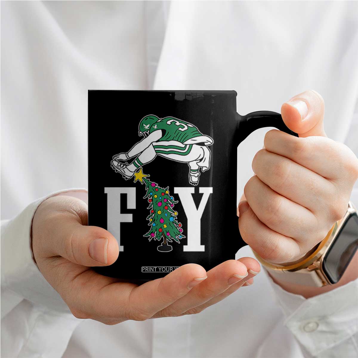 Christmas Philly Lover Coffee Mug Barkley Backwards Hurdle Xmas Tree TS10 Print Your Wear