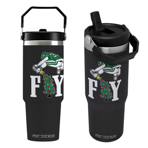 Christmas Philly Lover Flip Straw Tumbler Barkley Backwards Hurdle Xmas Tree TS10 One Size: 30 oz Black Print Your Wear