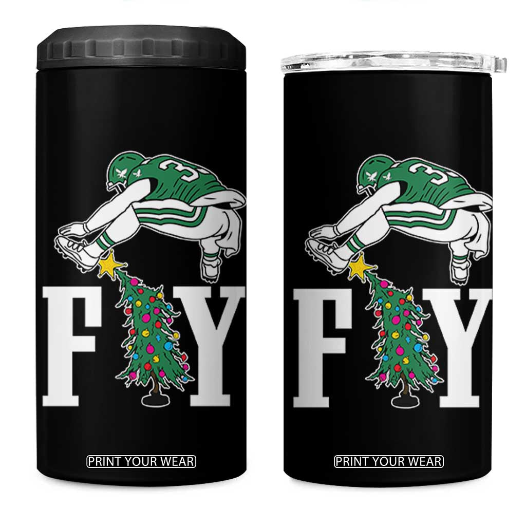 Christmas Philly Lover 4 in 1 Can Cooler Tumbler Barkley Backwards Hurdle Xmas Tree TS10 One Size: 16 oz Black Print Your Wear