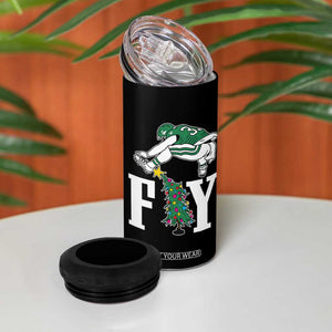 Christmas Philly Lover 4 in 1 Can Cooler Tumbler Barkley Backwards Hurdle Xmas Tree TS10 Print Your Wear
