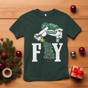 Christmas Philly Lover T Shirt Barkley Backwards Hurdle Xmas Tree TS10 Dark Forest Green Print Your Wear