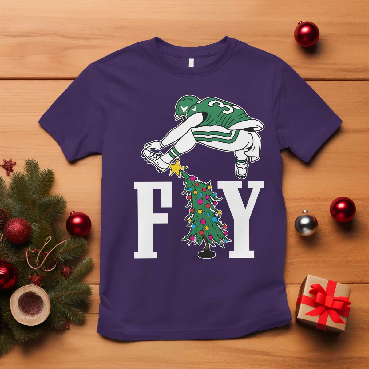 Christmas Philly Lover T Shirt Barkley Backwards Hurdle Xmas Tree TS10 Purple Print Your Wear