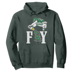 Christmas Philly Lover Hoodie Barkley Backwards Hurdle Xmas Tree TS10 Dark Forest Green Print Your Wear