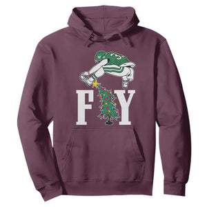 Christmas Philly Lover Hoodie Barkley Backwards Hurdle Xmas Tree TS10 Maroon Print Your Wear
