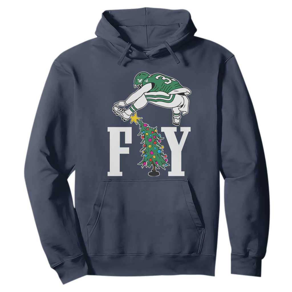 Christmas Philly Lover Hoodie Barkley Backwards Hurdle Xmas Tree TS10 Navy Print Your Wear