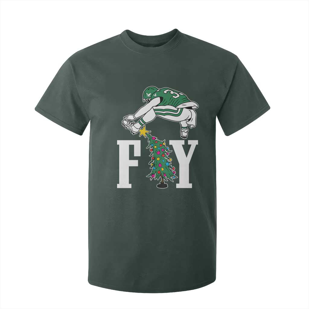 Christmas Philly Lover T Shirt For Kid Barkley Backwards Hurdle Xmas Tree TS10 Dark Forest Green Print Your Wear