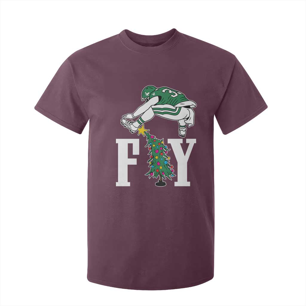 Christmas Philly Lover T Shirt For Kid Barkley Backwards Hurdle Xmas Tree TS10 Maroon Print Your Wear