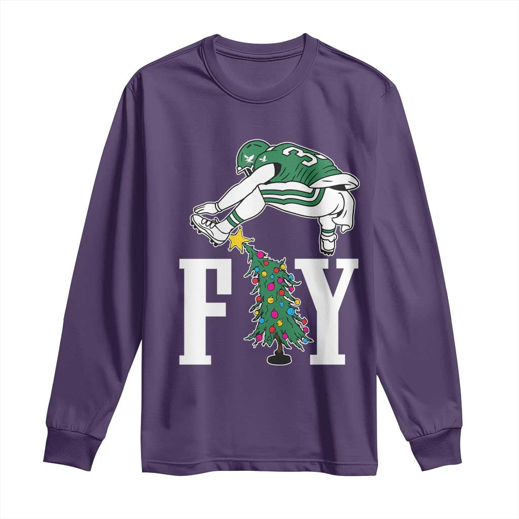 Christmas Philly Lover Long Sleeve Shirt Barkley Backwards Hurdle Xmas Tree TS10 Purple Print Your Wear