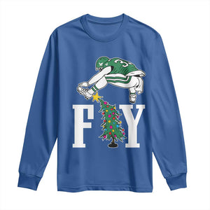 Christmas Philly Lover Long Sleeve Shirt Barkley Backwards Hurdle Xmas Tree TS10 Royal Blue Print Your Wear