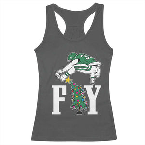 Christmas Philly Lover Racerback Tank Top Barkley Backwards Hurdle Xmas Tree TS10 Dark Heather Print Your Wear