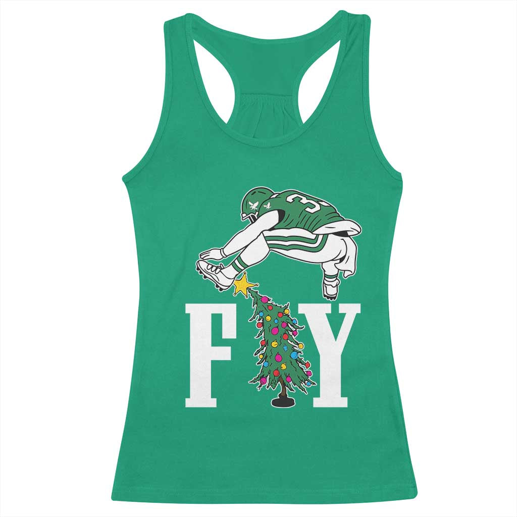 Christmas Philly Lover Racerback Tank Top Barkley Backwards Hurdle Xmas Tree TS10 Irish Green Print Your Wear