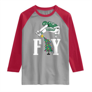 Christmas Philly Lover Raglan Shirt Barkley Backwards Hurdle Xmas Tree TS10 Sport Gray Red Print Your Wear