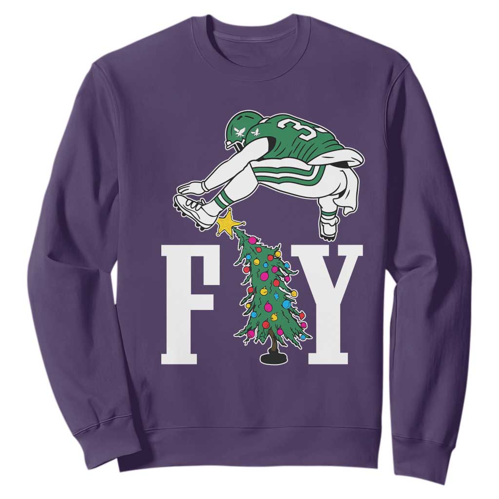 Christmas Philly Lover Sweatshirt Barkley Backwards Hurdle Xmas Tree TS10 Purple Print Your Wear