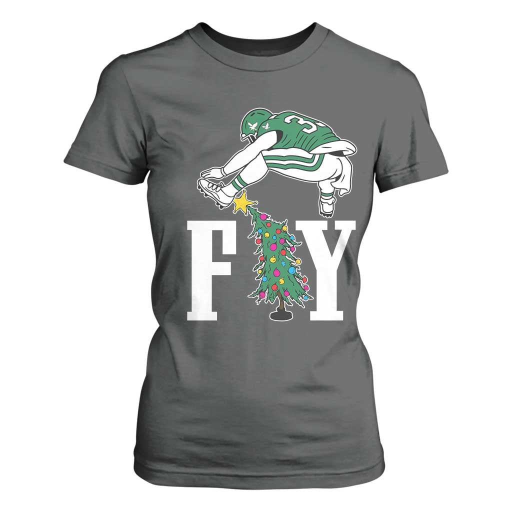 Christmas Philly Lover T Shirt For Women Barkley Backwards Hurdle Xmas Tree TS10 Dark Heather Print Your Wear