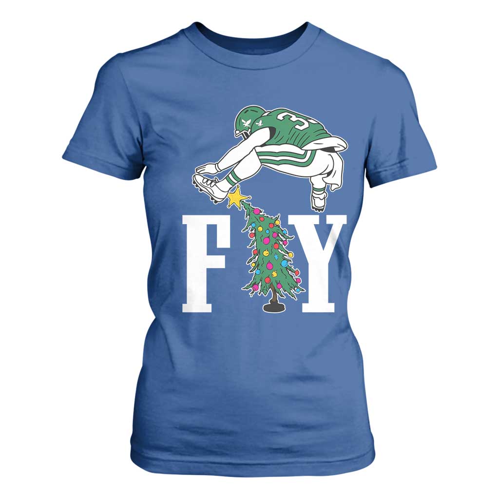 Christmas Philly Lover T Shirt For Women Barkley Backwards Hurdle Xmas Tree TS10 Royal Blue Print Your Wear