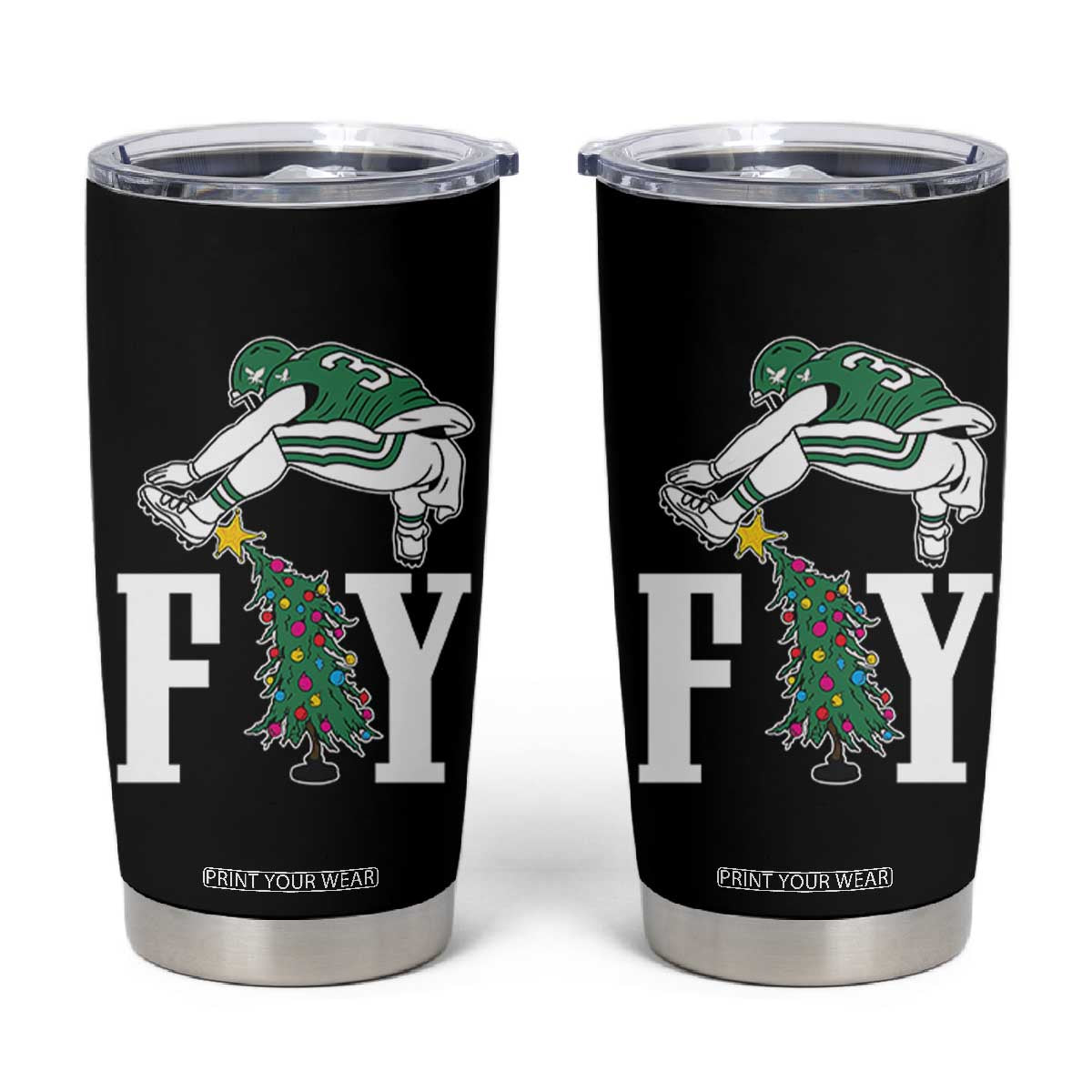 Christmas Philly Lover Tumbler Cup Barkley Backwards Hurdle Xmas Tree TS10 Black Print Your Wear