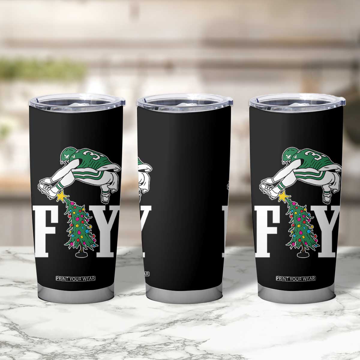 Christmas Philly Lover Tumbler Cup Barkley Backwards Hurdle Xmas Tree TS10 Print Your Wear