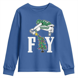 Christmas Philly Lover Youth Sweatshirt Barkley Backwards Hurdle Xmas Tree TS10 Royal Blue Print Your Wear