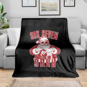 Six Seven Bruh Funny Christmas Throw Blanket Santa 67 Meme Teens Boys Kids Xmas Pajamas TS10 Print Your Wear