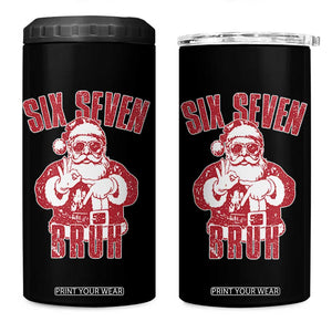 Six Seven Bruh Funny Christmas 4 in 1 Can Cooler Tumbler Santa 67 Meme Teens Boys Kids Xmas Pajamas TS10 One Size: 16 oz Black Print Your Wear