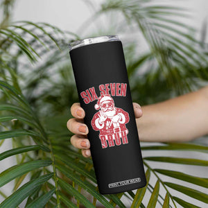 Six Seven Bruh Funny Christmas Skinny Tumbler Santa 67 Meme Teens Boys Kids Xmas Pajamas TS10 Print Your Wear