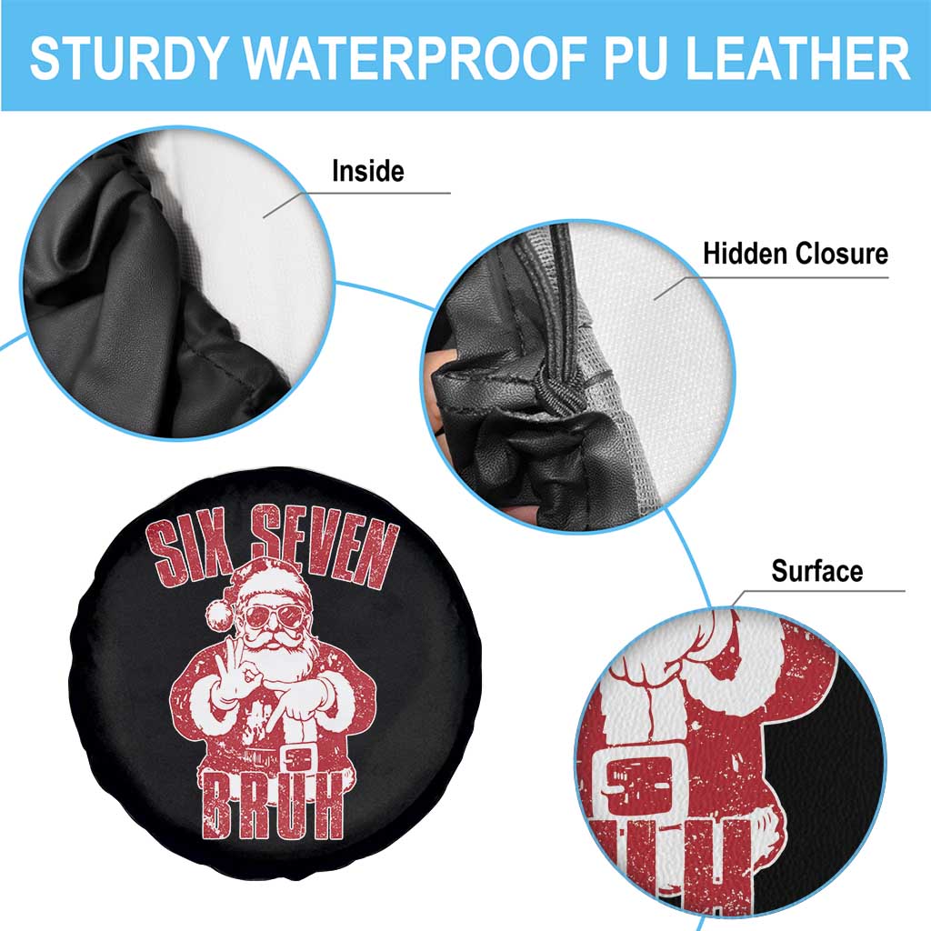 Six Seven Bruh Funny Christmas Spare Tire Cover Santa 67 Meme Teens Boys Kids Xmas Pajamas TS10 Print Your Wear