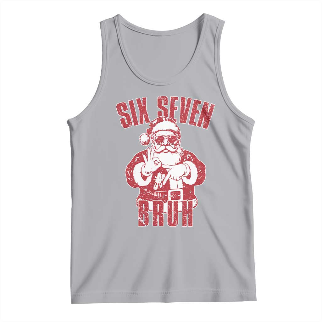 Six Seven Bruh Funny Christmas Tank Top Santa 67 Meme Teens Boys Kids Xmas Pajamas TS10 Athletic Heather Print Your Wear