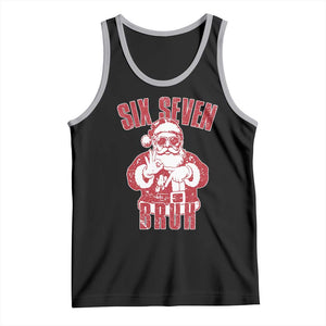 Six Seven Bruh Funny Christmas Tank Top Santa 67 Meme Teens Boys Kids Xmas Pajamas TS10 Black Athletic Heather Print Your Wear