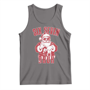 Six Seven Bruh Funny Christmas Tank Top Santa 67 Meme Teens Boys Kids Xmas Pajamas TS10 Deep Heather Print Your Wear