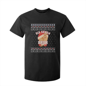 Funny Six Seven 6 7 Meme Ugly Christmas T Shirt For Kid Santa 67 Meme Xmas Pajamas TS10 Black Print Your Wear
