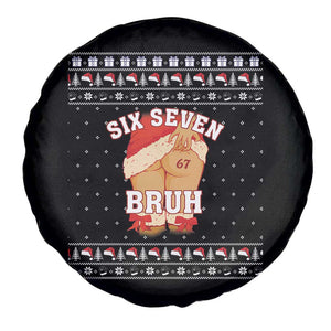 Funny Six Seven 6 7 Meme Ugly Christmas Spare Tire Cover Santa 67 Meme Xmas Pajamas TS10 Print Your Wear