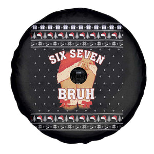 Funny Six Seven 6 7 Meme Ugly Christmas Spare Tire Cover Santa 67 Meme Xmas Pajamas TS10 Print Your Wear
