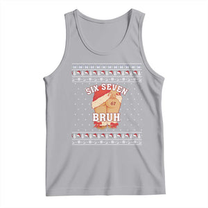 Funny Six Seven 6 7 Meme Ugly Christmas Tank Top Santa 67 Meme Xmas Pajamas TS10 Athletic Heather Print Your Wear